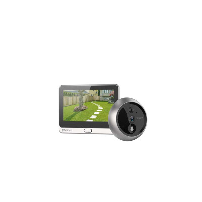 EZVIZ Beltéri WiFi-s ajtócsengő 155° kamerával DP2C, 1080p, PIR mozgásérzékelés, 4.3" kijelző, microSD (256GB) CS-DP2C